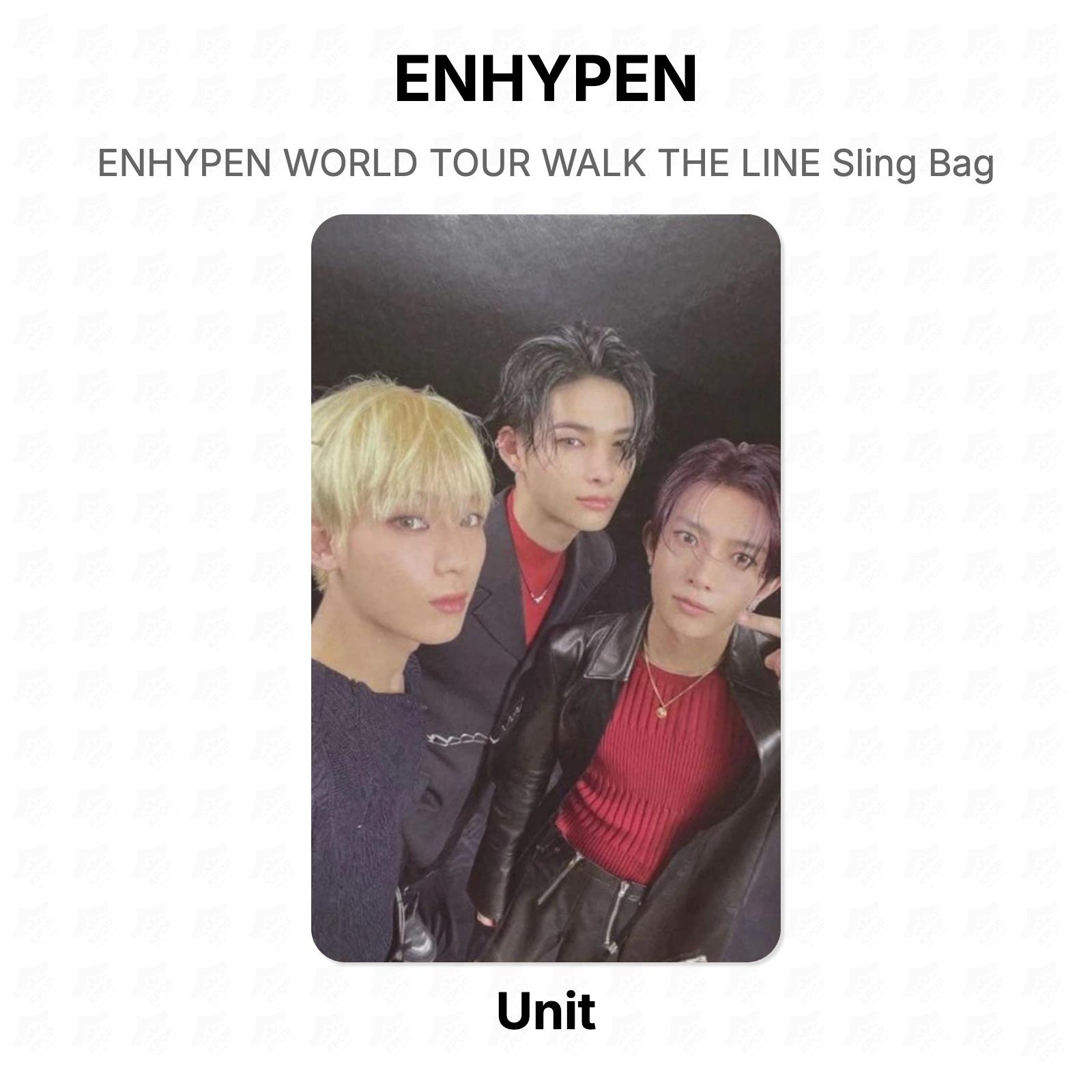 ENHYPEN WORLD TOUR WALK THE LINE Sling Bag Official Photocard Unit