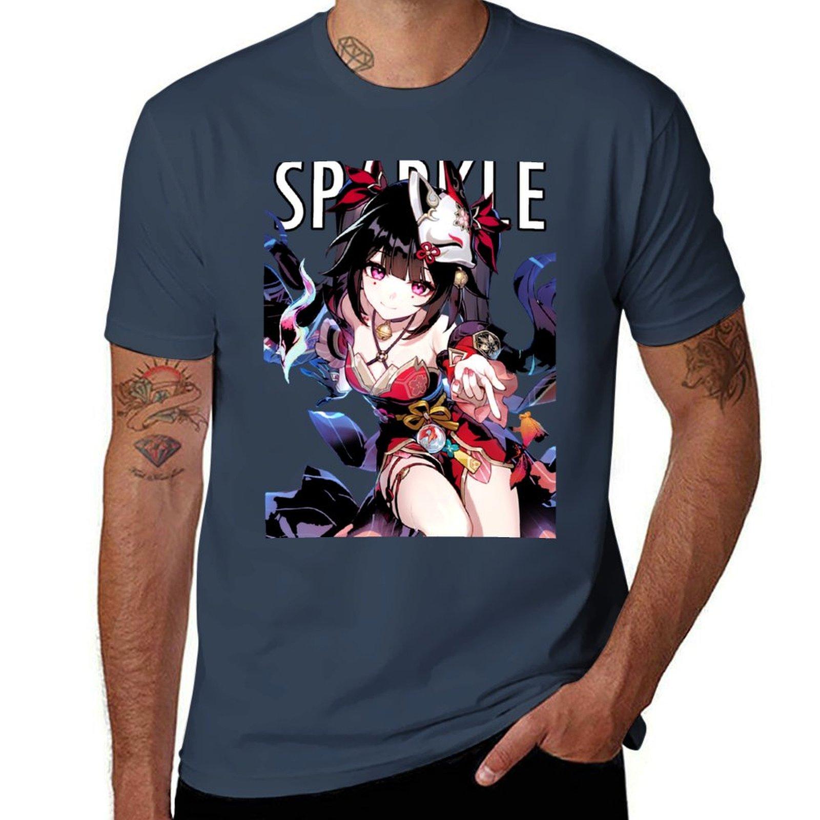 Блеск honkai Star rail Футболка hanabi honkai star rail наклейки Блеск star rail чехол Футболка Hanabi S