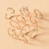 Full Diamond Rings, Jewelry Ins Wind Star Jewelry Women's Niche Light Luxury Ring Set Accessories
