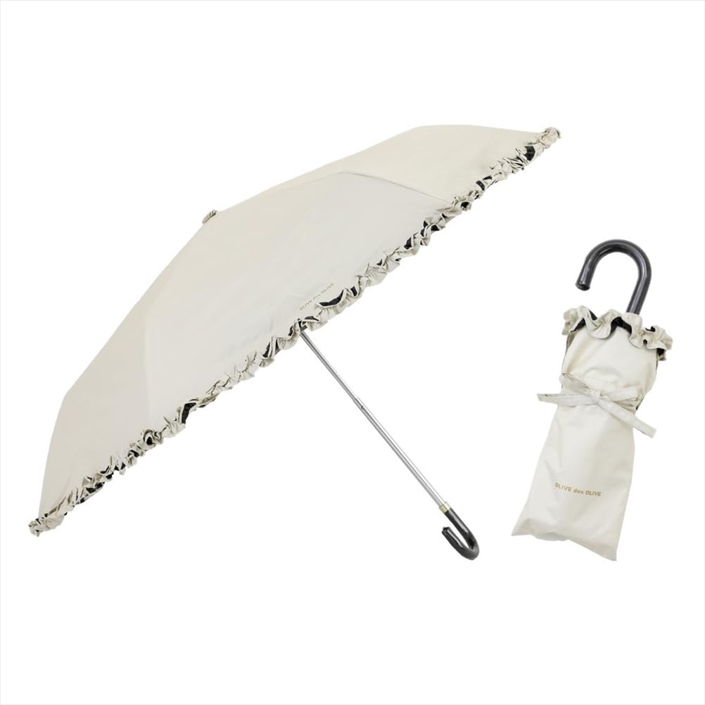 

Ogawa Parasol Folding Umbrella OLIVE des OLIVE Ruffled White For both sunny and rainy days Complete light blocking cut Heat shielding 70990 (Ogawa) белый