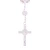 Car Pendant Bling Retro Imitation Pearl Metal Jesus Cross Car Rear View Mirror Hanging Ornament Cross Hanging Decoration