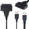 SATA2 SATA3 To USB 2.0/3.0 Dual Adapter Cables External Power For 2.5''/3.5'' Ssd Hdd Hard Disk Drive Converter HotAA