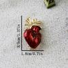 Enamel Heart Brooches For Women Unisex Human Body Organ Pins Office Party Friend Gifts Jewelry Accessories