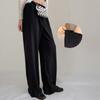 New Arrivals Open Run Women Frill Waist Banding Semi Bootcut Slacks