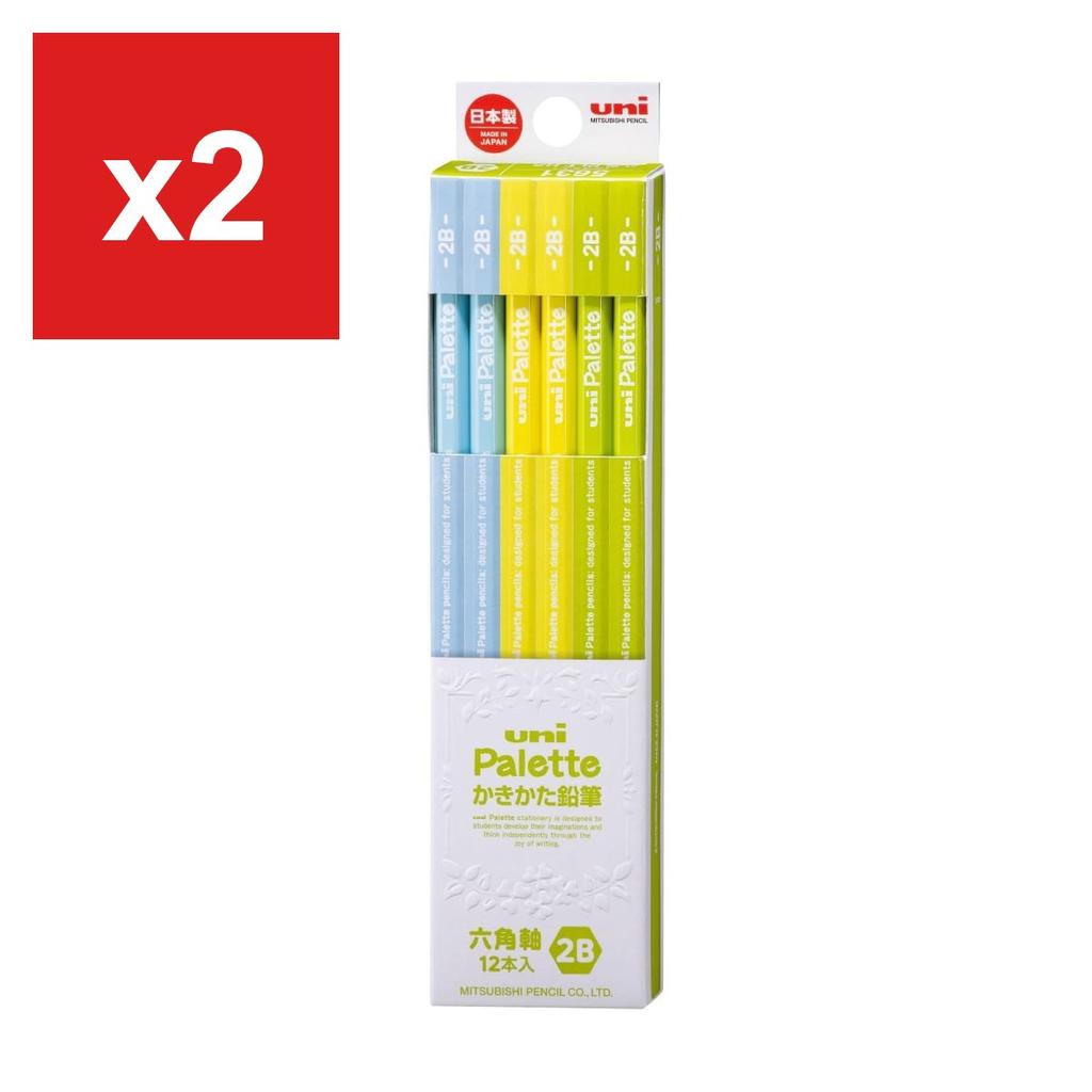 Mitsubishi Pencil 'uni Palette' Writing Pencil, 2B, Color Effect 'Inspiration' Edition, Dozen Pack, K56312B