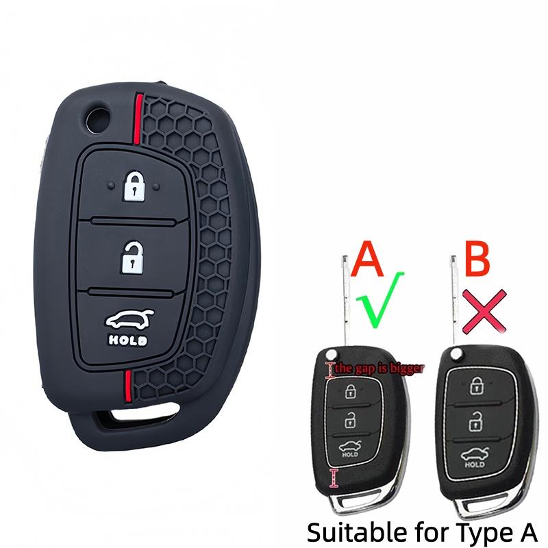 

3 Buttons Silicone Car Key Case Cover Bag For Hyundai Ix35 Ix45 Ix25 I10 I20 I30 Hb20 Sonata Verna Solaris Santa Elantra Mistra
