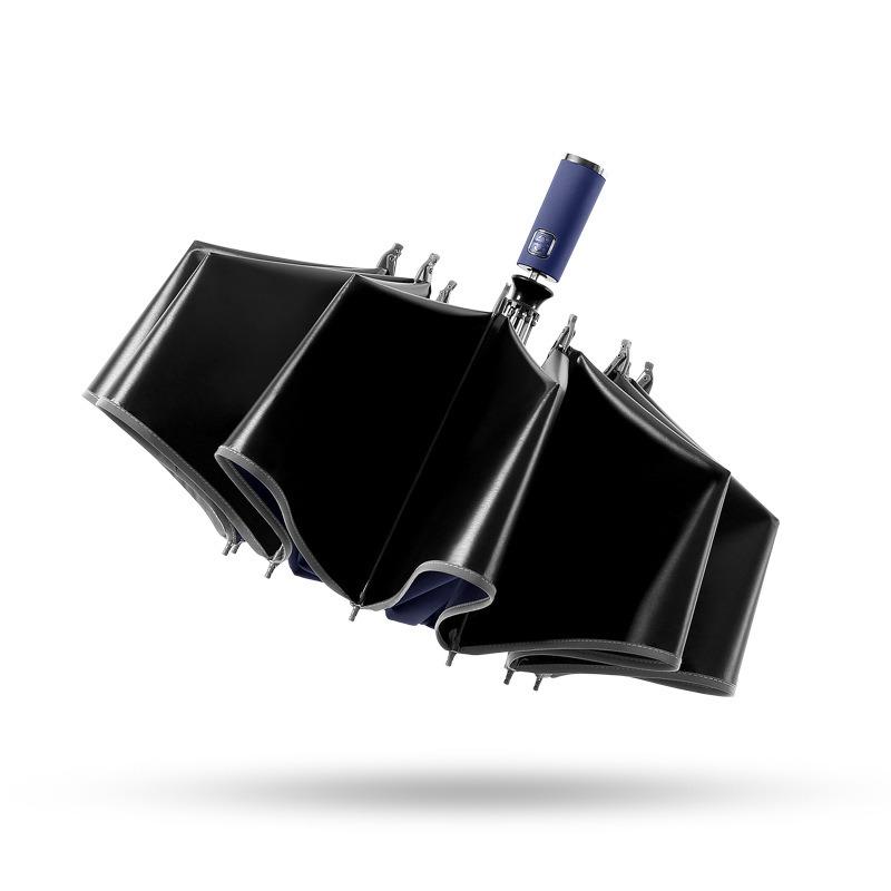 10 bone reverse vinyl fabric sunscreen umbrella color scheme handle three fold men's business umbrella set