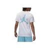 Jordan Amerikanisches Retro-Logo-Print Cooles Buchstaben Rundhals Kurzarm T-Shirt Herren Tops Weiß DX9580-100