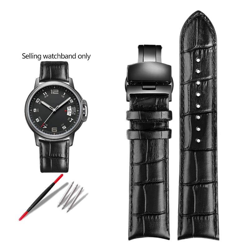 

20мм 21мм Ремінець для годинника з натуральної шкіри з вигнутим кінцем для Tissot Seiko Rossini 5793B04B 9633B04B Браслет для годинника з візерунком ящірки 21mm