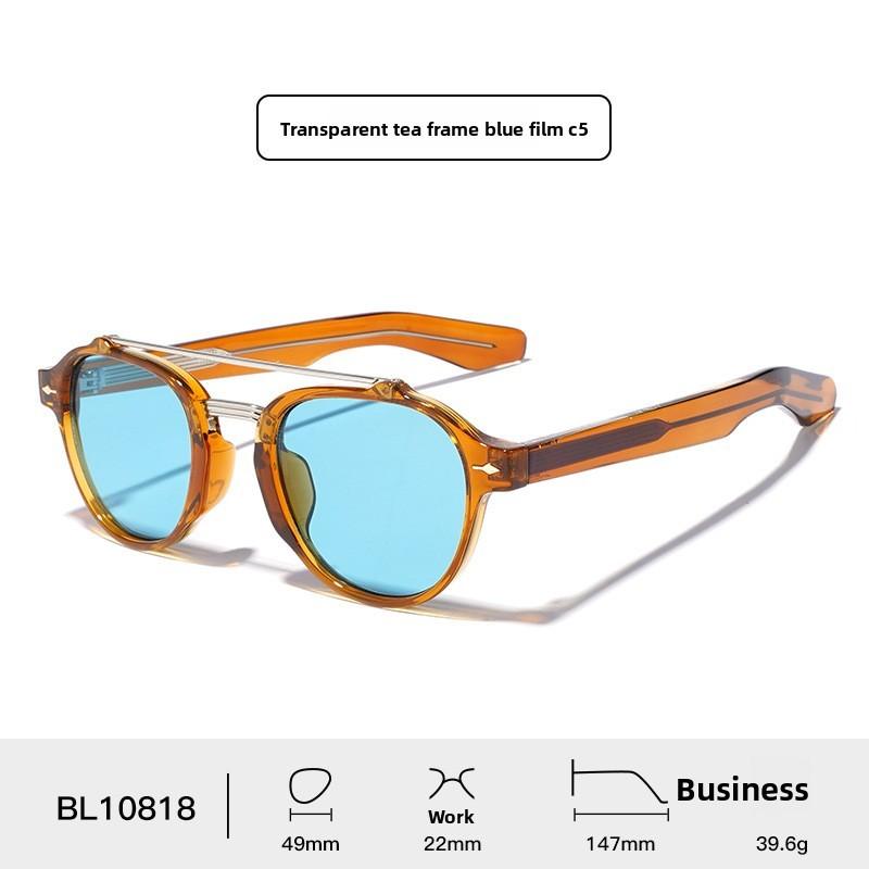 Vintage Pilot Style Sunglasses Men Uv400 Sun Protective Glasses For Riding And Parties