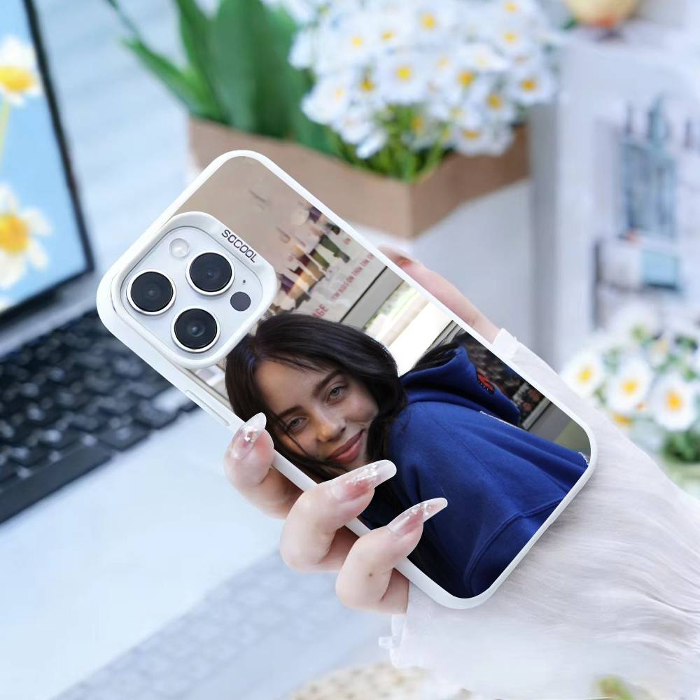 

A-Singer Billie Eilish Phone Case For iPhone 16,15,14,13,12,17,Pro,MAX white Matte Shockproof Cover iPhone13