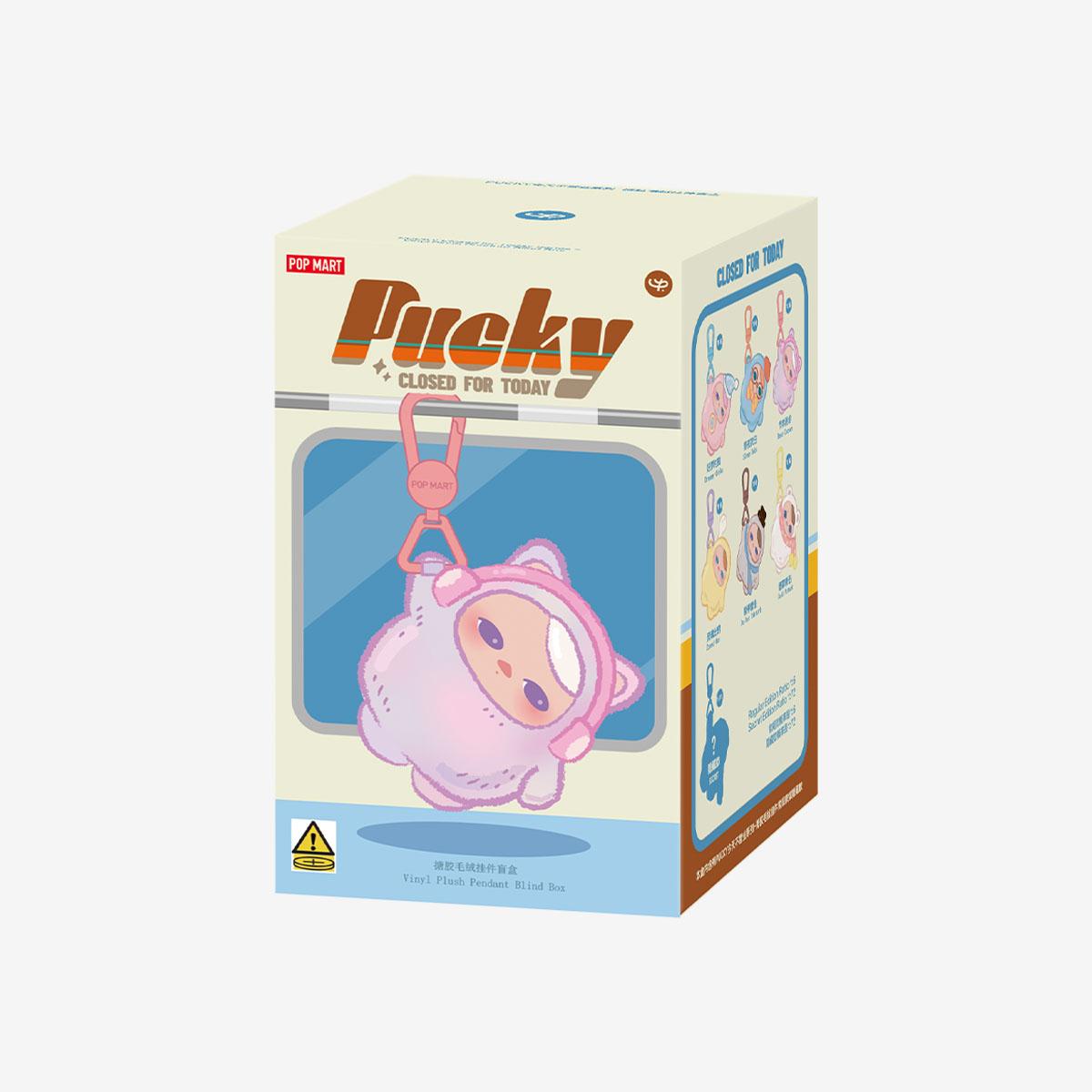 POP MART PUCKY Vandaag Gesloten Serie Vinyl Pluche Hanger Blind Box white