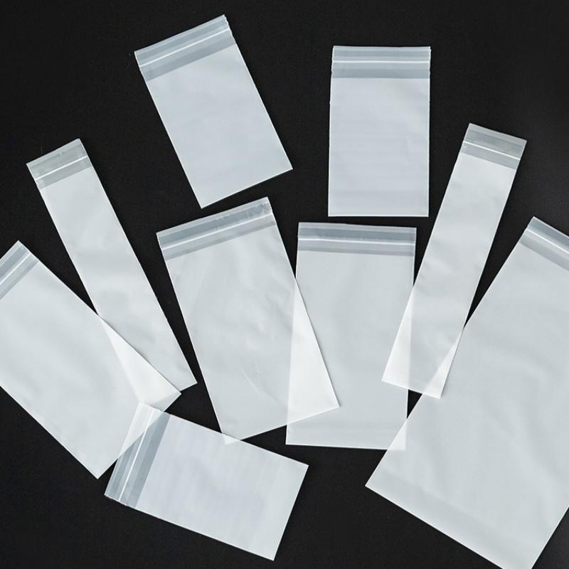 CPE Frosted Self-adhesive Bag Translucent Plastic Packaging Pouchs Phone Case Electronic Device Bag Remote Control Waterproof Dust Protection Pouch