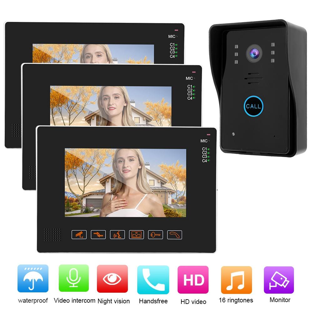 9in Wired Video Intercom Doorphone Doorbell Access System Door Camera