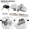 Brand New Door Lock Glass Zinc Alloy Cabinet Display Double Door For 5-8mm Thick Glass Keys No Drilling Practical