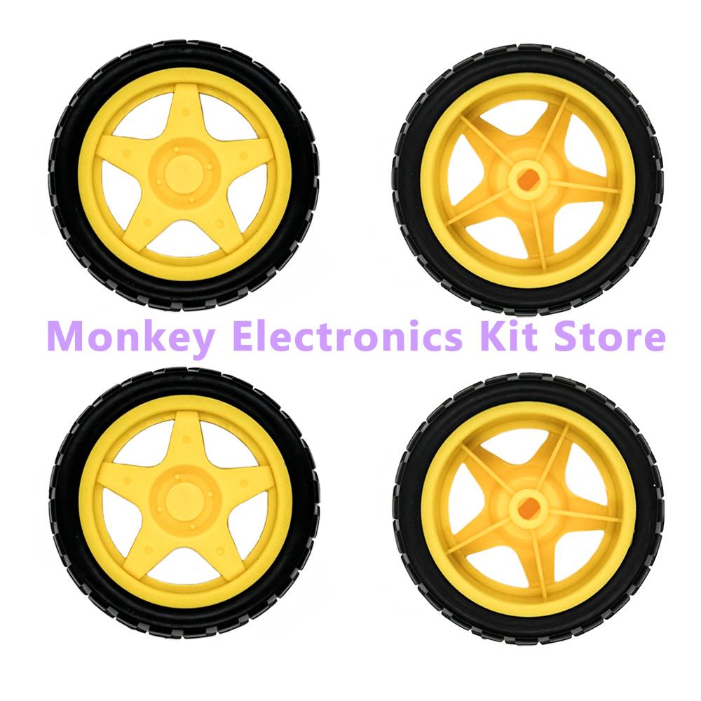 Smart Car Kit 1WD Smart Robot Car Chassis Kits Car With Speed Encoder and Battery Box Diy Electronic Kit for R1 Board