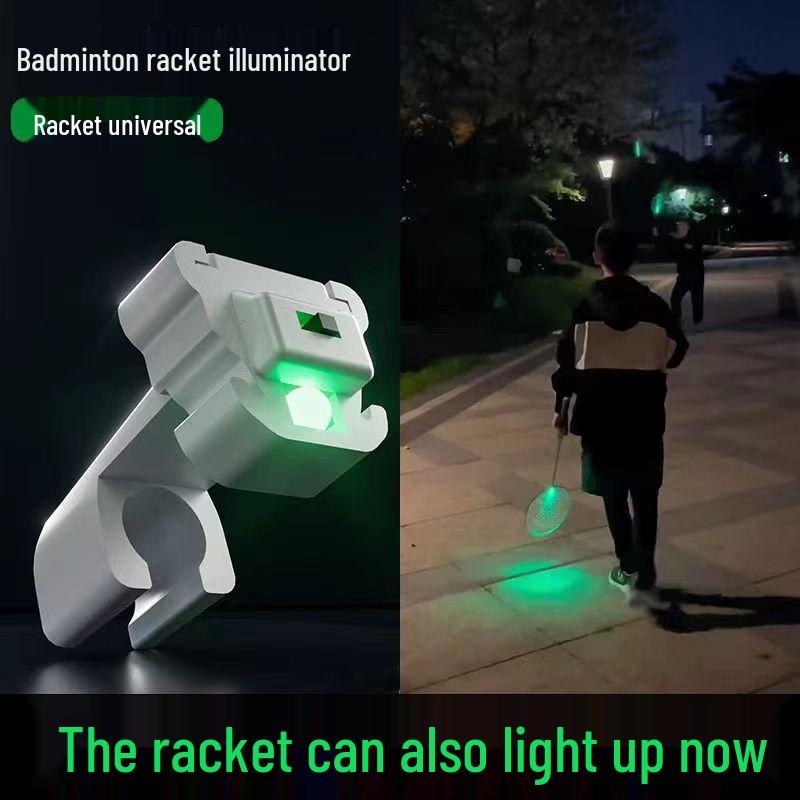 Luminous LED Badminton Racket with Glowing Green Ball - Windproof, Durable, Indoor & Outdoor Use.