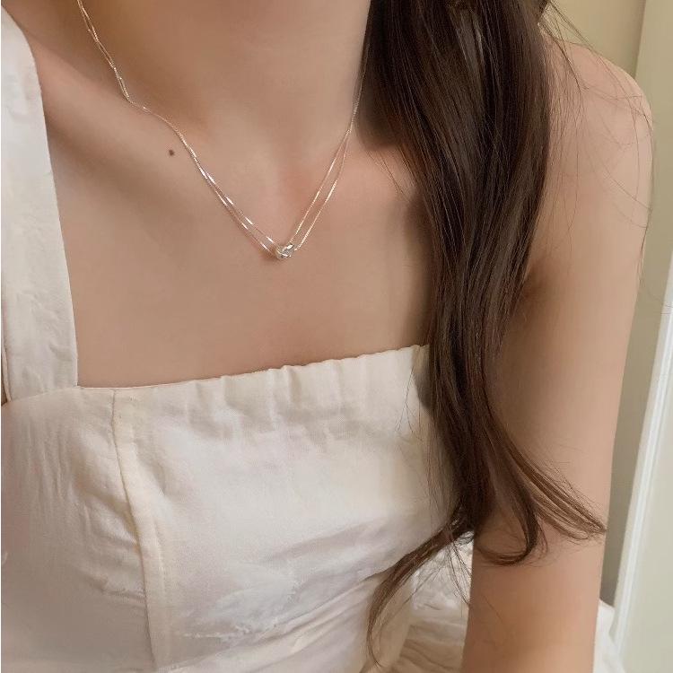 Elegant Heart Bow Pearl Necklace for Women - Non-fading, High-End, Versatile, New Style