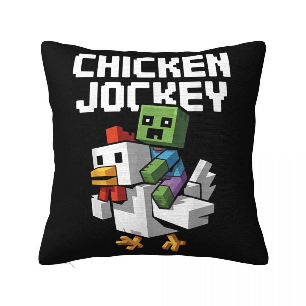 Chicken Jockey Pillow Cases Zombie Game Cushion Cover Novelty Zippered Decor Pillowcover for Home 18
