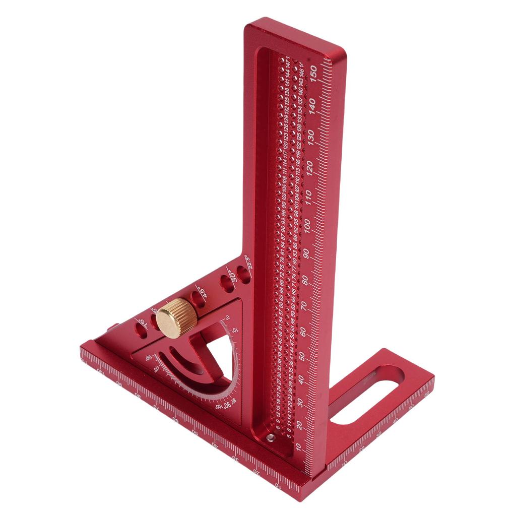 Multi Angle Measuring Ruler 0 180 Degrees  Adjustable Aluminum Alloy Anodized Finish Measuring Miter Triangle Ruler for