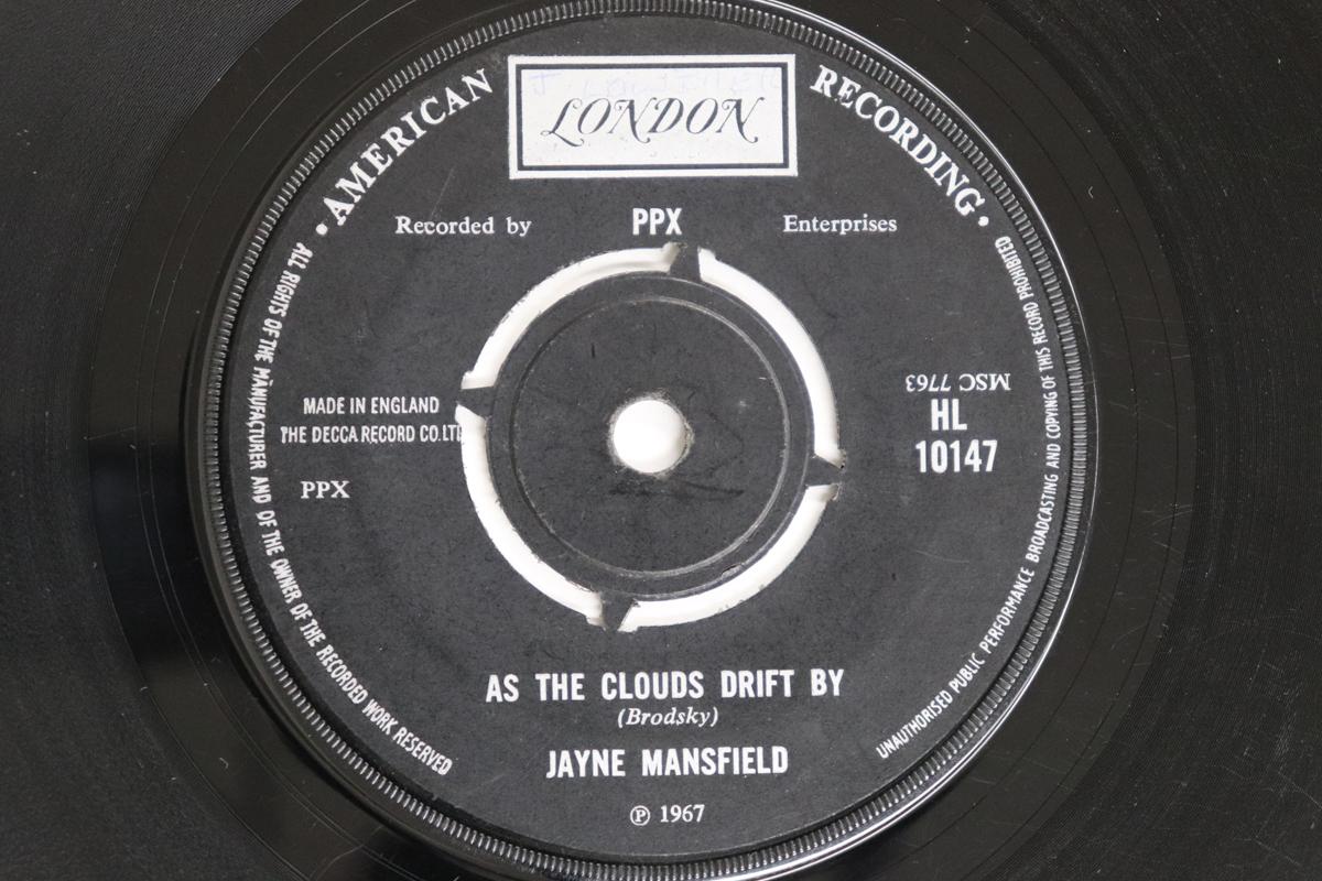

7inch Record JAYNE MANSFIELD - As The Clouds Drift By / Suey HL10147 LONDON RECORDS 1967 UK Rock Used