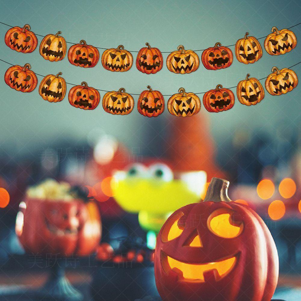 Hanging Pumpkin Pumpkin Lantern Double-sided Jam Pumpkin Hanging Paper  Pumpkin Props