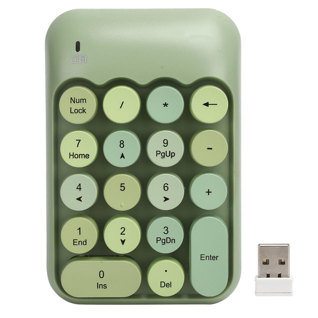 2.4G 18 Key Wireless Mechanical Numeric Keypad Notebook Desktop Computer AccessoryGreen