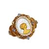 Vintage Chinese Relief Classical Fritillary Brushed Muse Like Ring Medieval Court Hollow Lace Exquisite Ring