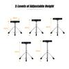 Universal Drum Throne Round Padded Drum Seat Stool Double-braced Stainless Steel Legs Anti-slip 5