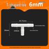 High-Temp Resistant Plastic Hose T-Connector, Quick Connect Fish Tank Accessory, PP Material