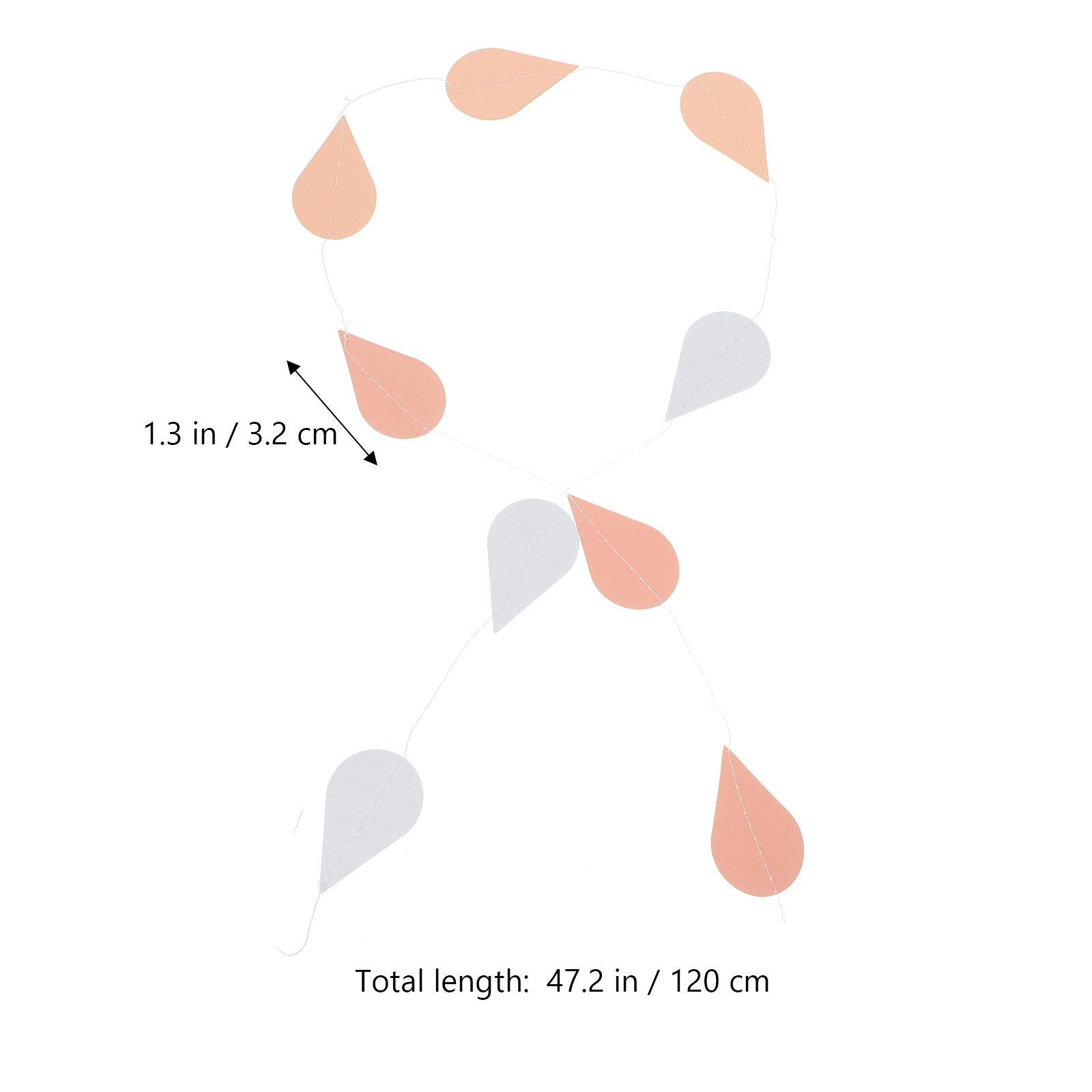 

4 Strings Delicate Paper Raindrop Banner for Birthday Party Decor Hanging Raindrop Decoration Photo Prop Party Layout