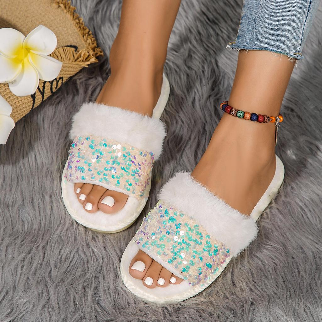 Mode Damen Flache Hausschuhe Frühling und Herbst Flache Wildledersandalen Bequeme Leichte Lässige Hausschuhe Heiße Designer Pantoletten Damen