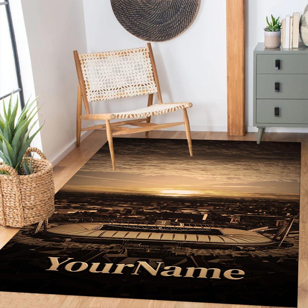 Juventus Customize Your Name Floor Mat Design for Playrooms Bedrooms Living Rooms Foyer Antislip Carpet Decorate Offices Spiritual Gift