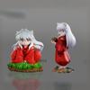Action Figure di Inuyasha Anime Versione Q Figure di Inuyasha da Bambino Modello Tappo per Spaghetti PVC Ornamenti da Collezione Bambole Carine Giocattoli
