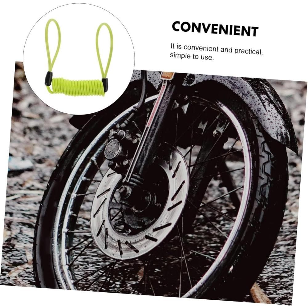 1.2M Anti-Theft Spring Steel Cable Lock Heavy Duty Motorcycle Bike Bicycle Disc Brake Security Lock High Visibility Coil Rope