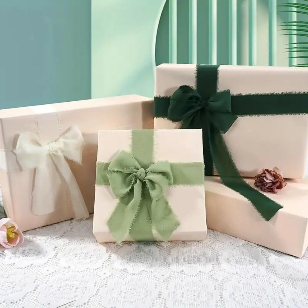 3 Rolls 5m Fringe Chiffon Silk Ribbon Handmade Hairy Chiffon Ribbon Chiffon Ribbon  Bridal Bouquets