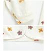 2025 Herbst Mädchen Off-White Denim-Set mit kleiner Blumenstickerei - Koreanischer Stil Zweiteiler für den Kindergarten