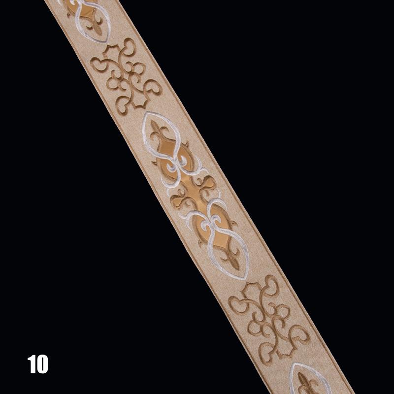 1Meter Vintage Totem Embroidered Jacquard Ribbon Braid Trim Woven Lace Fabric Diy Cushion Curtain Garment Hanfu Belt Accessory