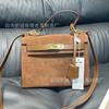 Vintage Matte Portable Suede Kelly Bag Velvet Platinum Bag Autumn and Winter New Fashion Shoulder Ellyag
