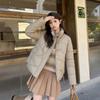 Light and short down cotton clothes for women are loose and thin, and the new small buckle thickened cotton clothes in winter are trendy.