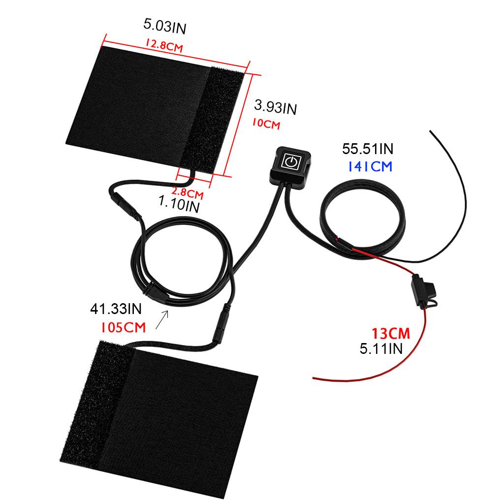Easy Installation Electric Heated Pad for Motorcycle 22mm Handlebar Warmer Pads