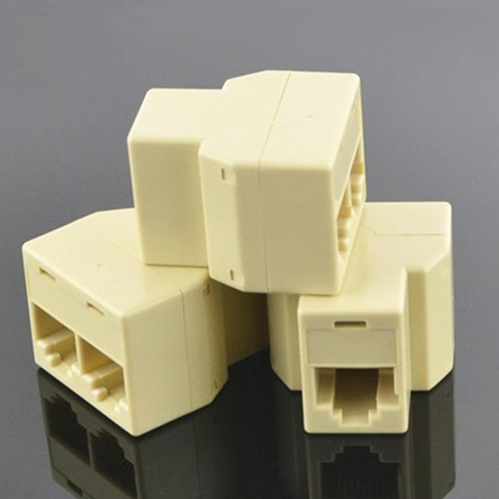 Splitter Adapter 2 In 1 Socket Ethernet Cable Extension Network Connector Office Coupler Interface Adapters Computer