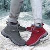 Stivali da uomo invernali alla moda Scarpe da donna impermeabili in pelle PU peluche Scarpe da trekking da arrampicata Stivali invernali caldi in peluche unisex da esterno