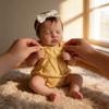 Silicone Doll 19in Floral Lily Leaf Sleeve Baby Outfit For Collectors And Gift Givers