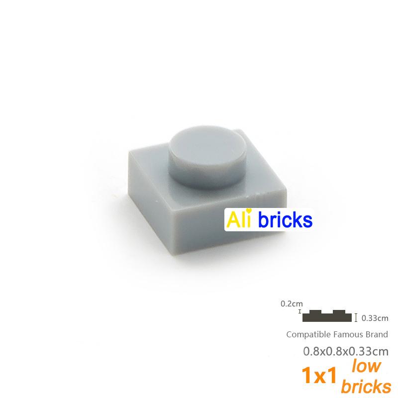 200pcs/lot Bulk Blocks Building Bricks Thin 1x1 Educational Assemblage Construction Toys for Children Size Compatible With 3024