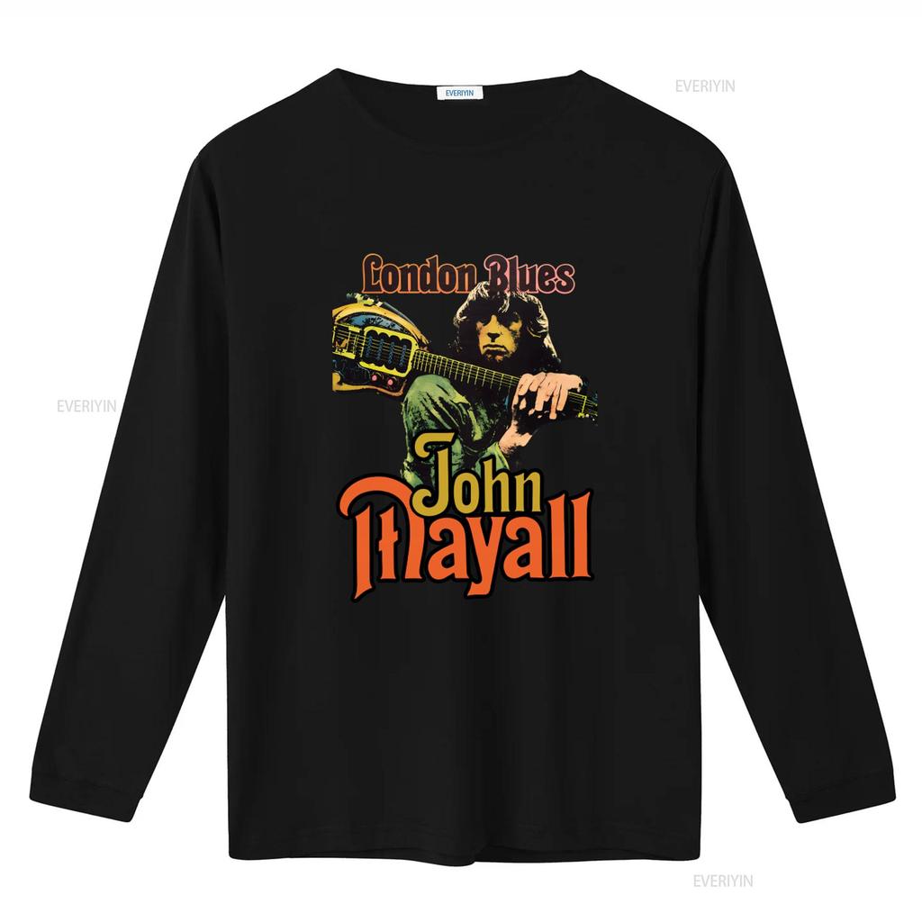 Katoen John Mayall London Blues 1964 1969 Album The Turning Point T-shirt vintage Gewassen streetwear Casual Rekbaar