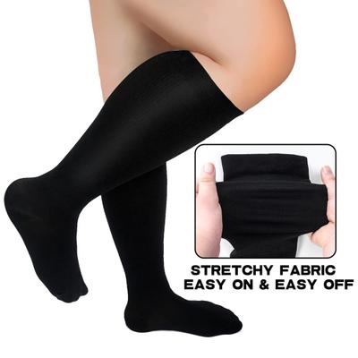1 Paar Sportsocken, tolle Kompression, hohe Elastizität, Übergröße, Mittelrohr, atmungsaktiv, weich, rutschfest, einfarbig, zum Laufen, Wandern, Fettleibigkeit