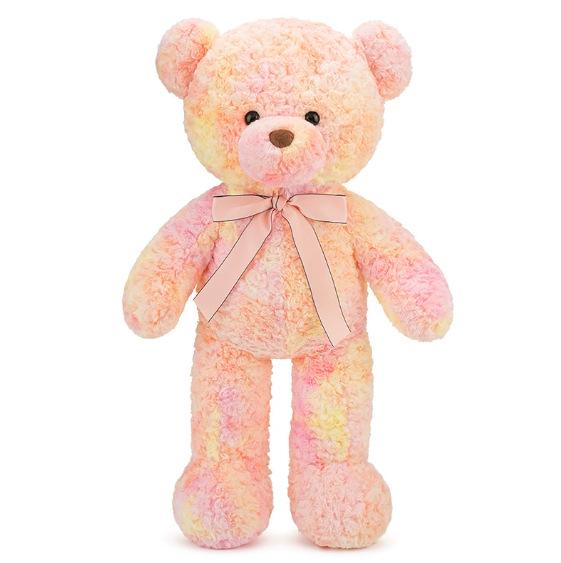 Bunter Bär Plüsch zum Umarmen - Großes beruhigendes Stofftier Kissen Geschenk