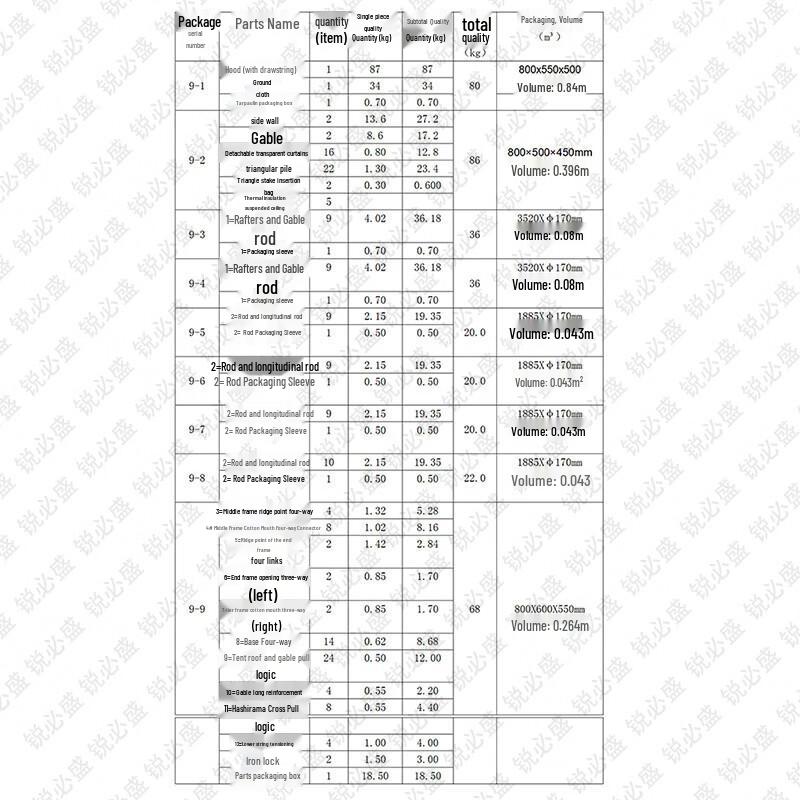 Ruibisheng 2006-72 Large 72sqm Outdoor Dining Tent