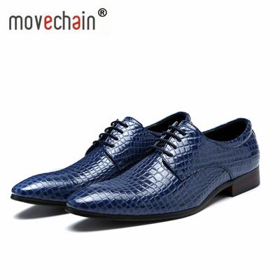 Herren Schlangenleder Optik Schnürschuhe Hochzeitsparty Schuhe Herren Kleid Business Büro Oxfords Flats EUR Größe 38-48